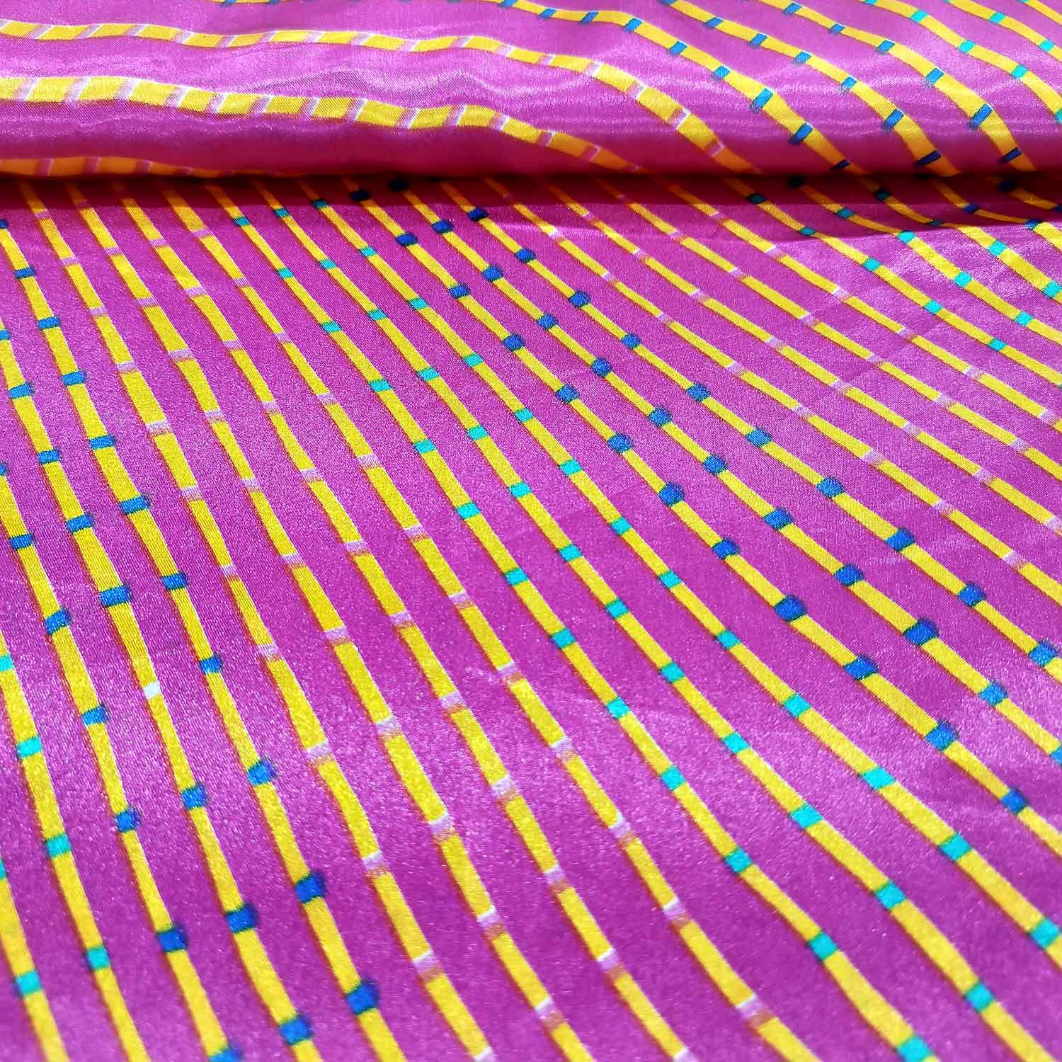 Pink Leheriya Print Satin SS-14023
