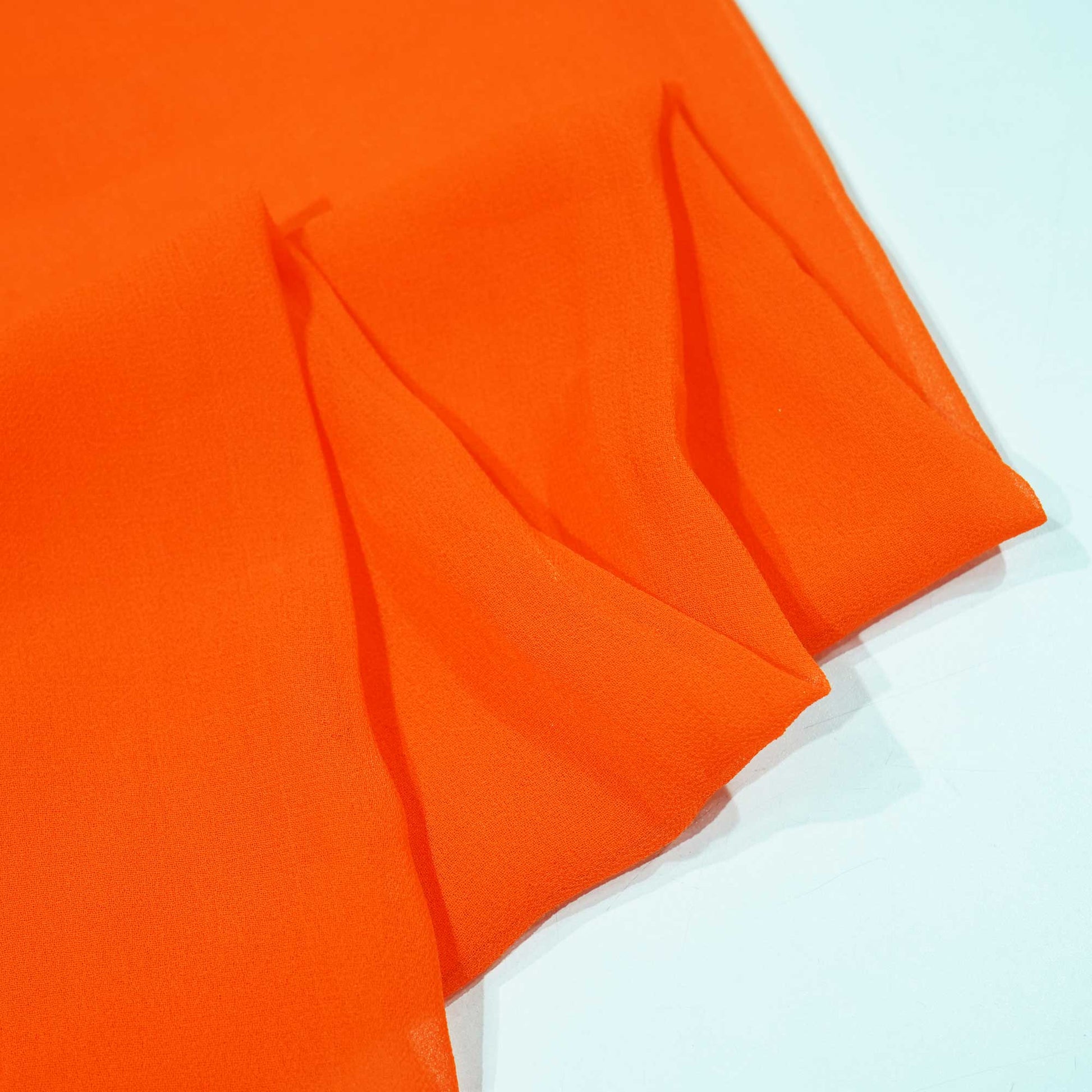 Orange Solid Georgette VF-14044