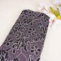Classic Purple Floral Sequins Embroidery Net Fabric 14230