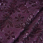 Classic Wine Floral Sequins Embroidery Net Fabric 14232