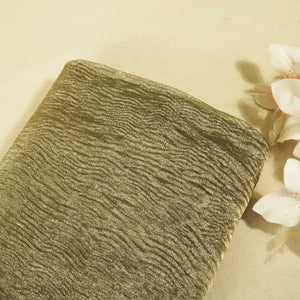 Dark Olive Green Solid Shimmer Crushed Tissue KRE-14315