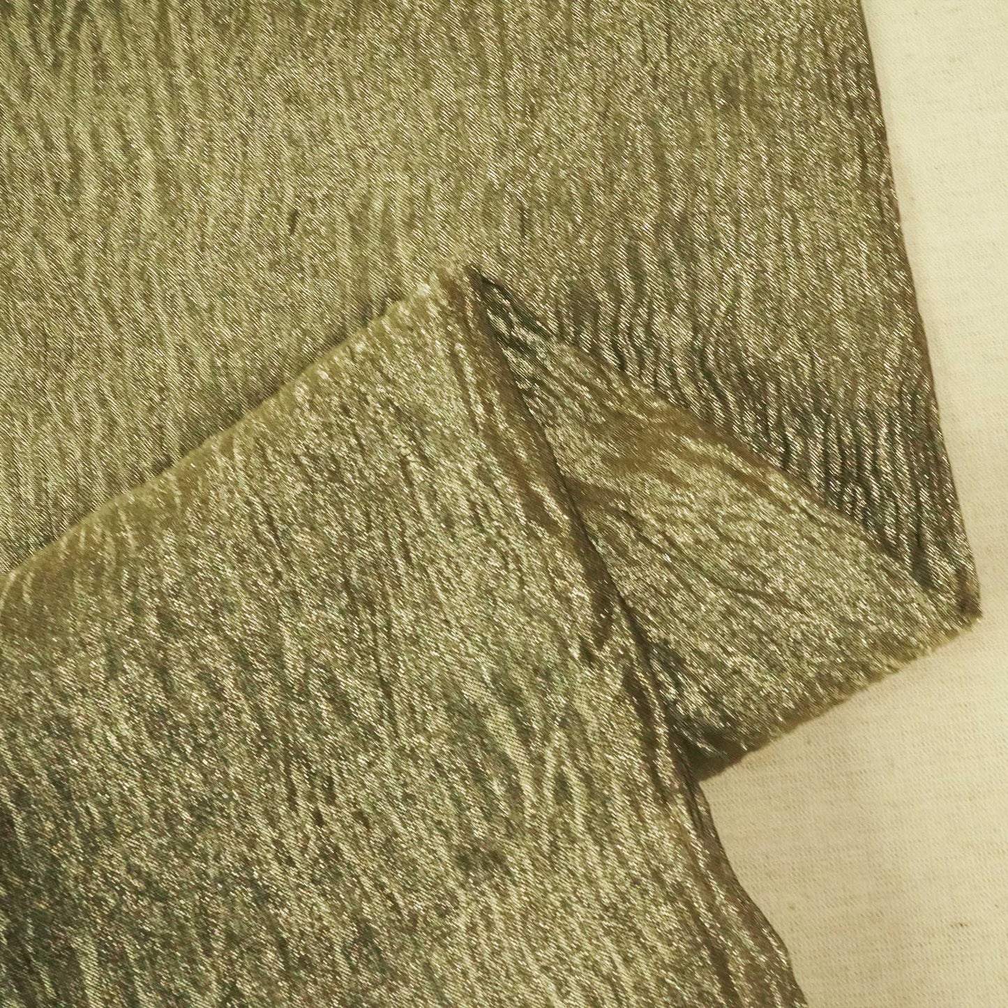 Dark Olive Green Solid Shimmer Crushed Tissue KRE-14315