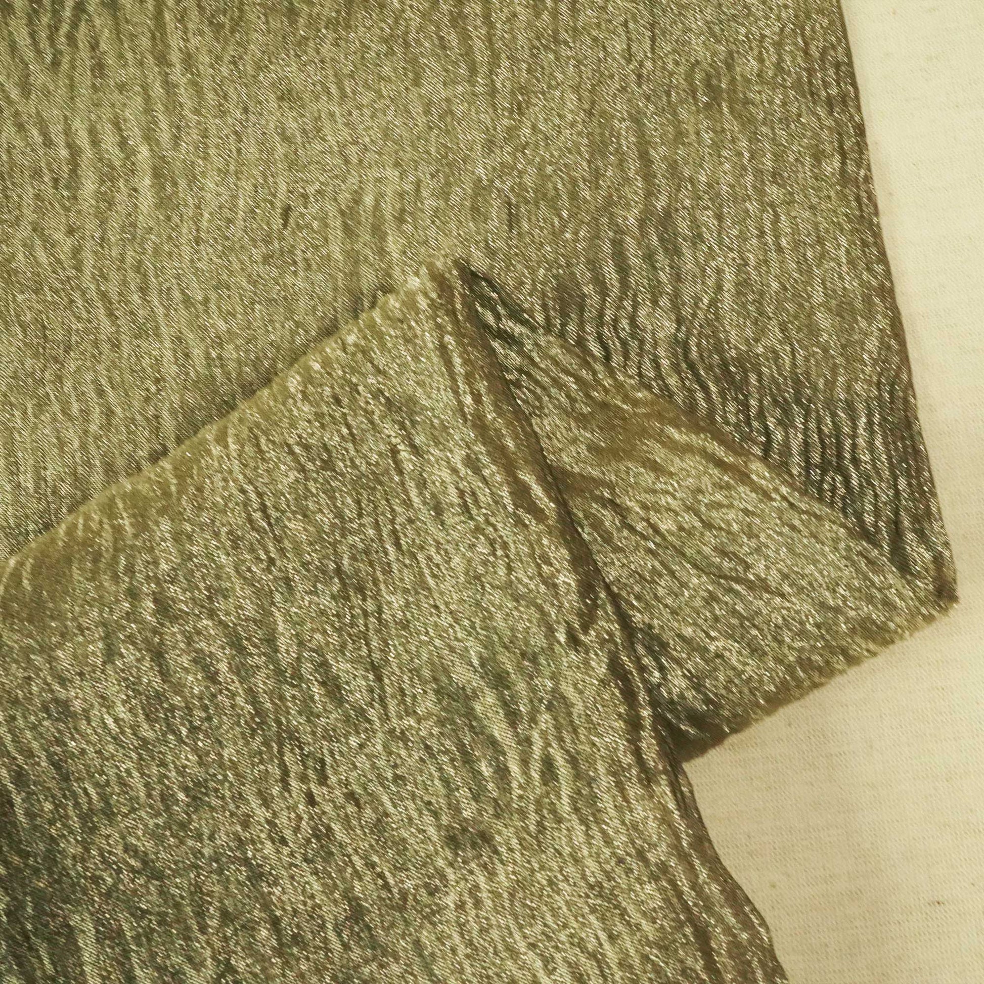 Dark Olive Green Solid Shimmer Crushed Tissue KRE-14315