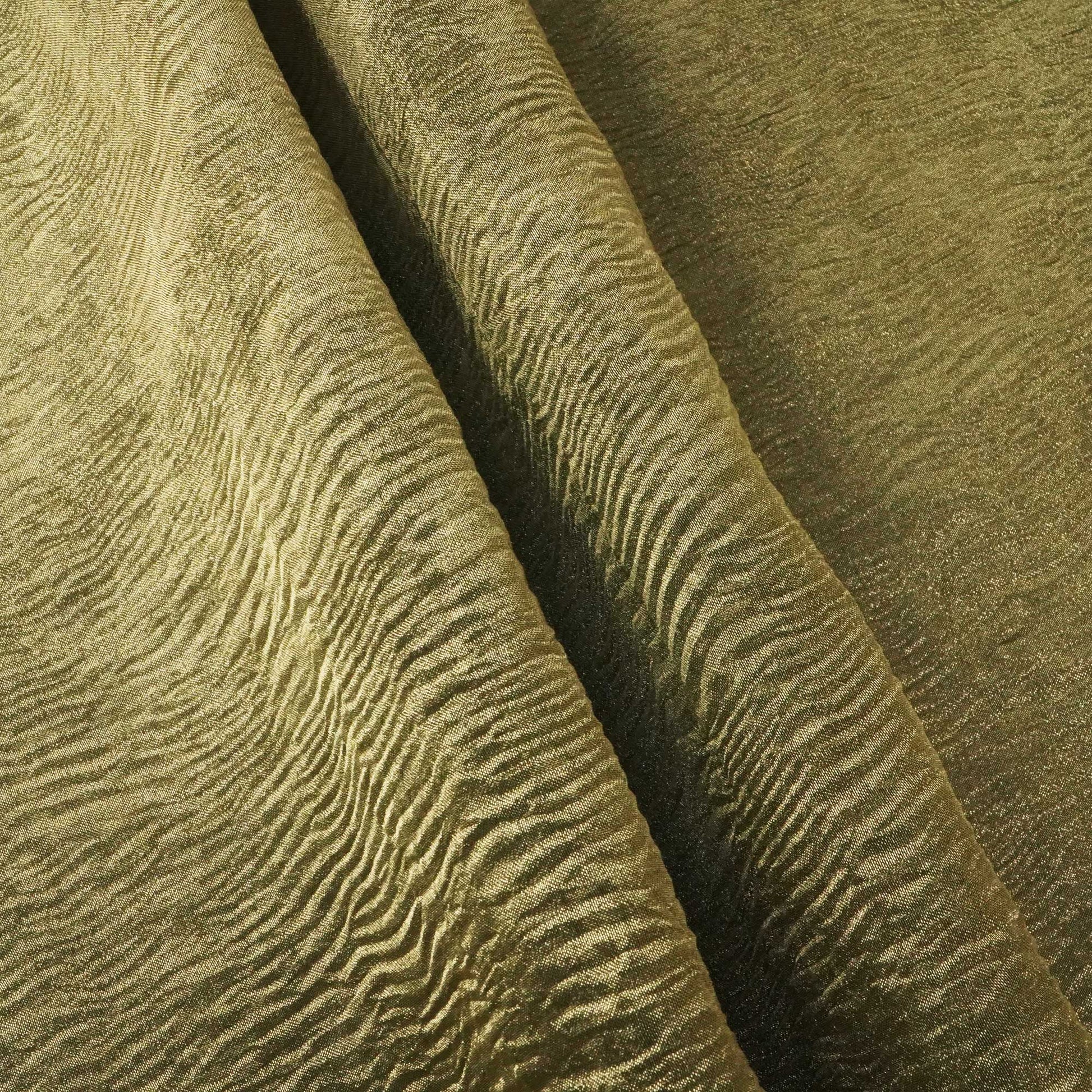 Dark Olive Green Solid Shimmer Crushed Tissue KRE-14315