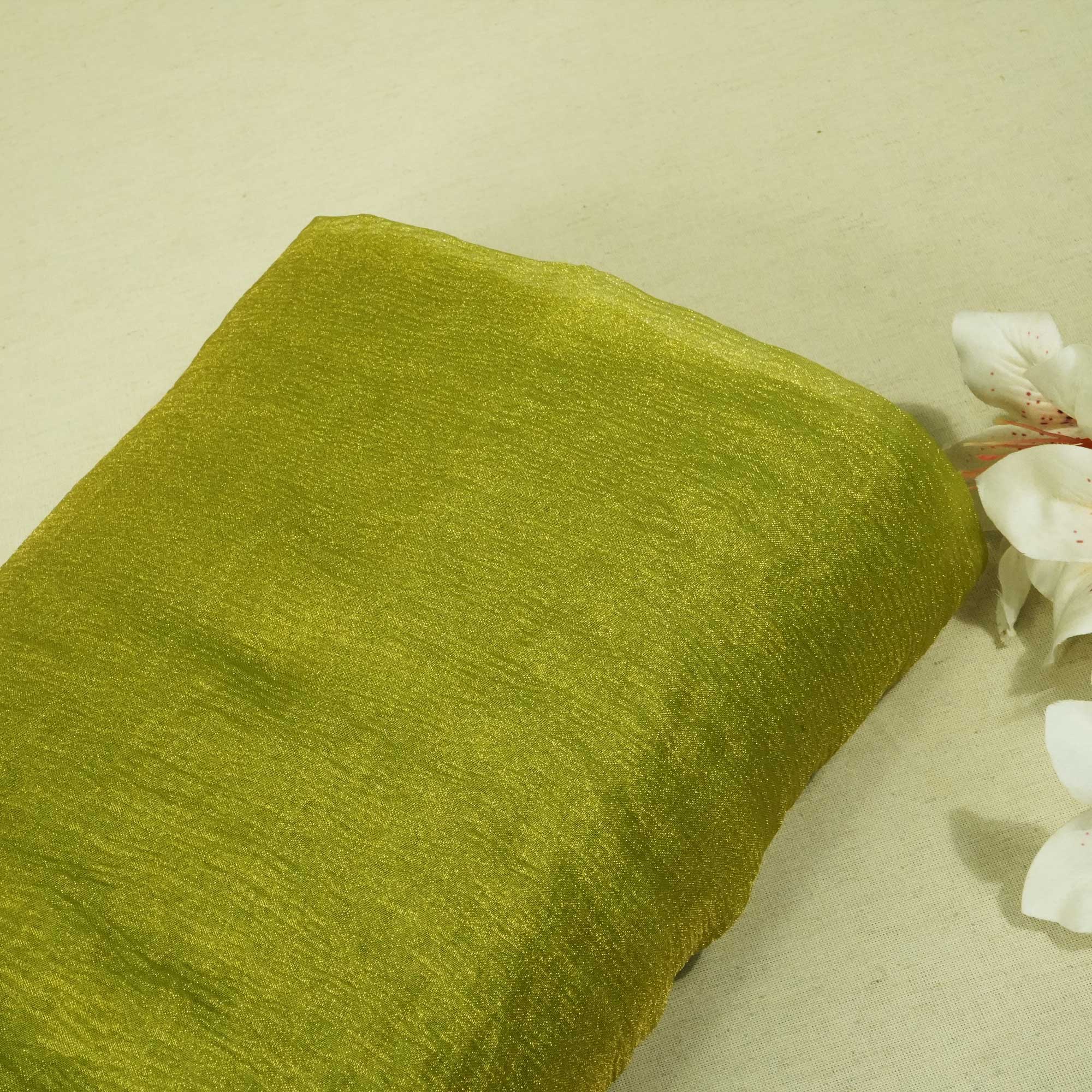 Light Green Solid Shimmer Crushed Tissue KRE-14316