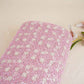 Classic Pink Silver Pearl Sequence Embroidery Net Fabric