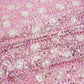 Classic Pink Silver Pearl Sequence Embroidery Net Fabric