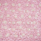 Classic Pink Silver Pearl Sequence Embroidery Net Fabric