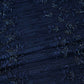 Classic Blue Pearl Thread Embroidery Net Fabric
