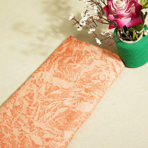 Salmon Pink Crushed Bemberg Silk VC-14939
