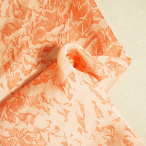 Salmon Pink Crushed Bemberg Silk VC-14939