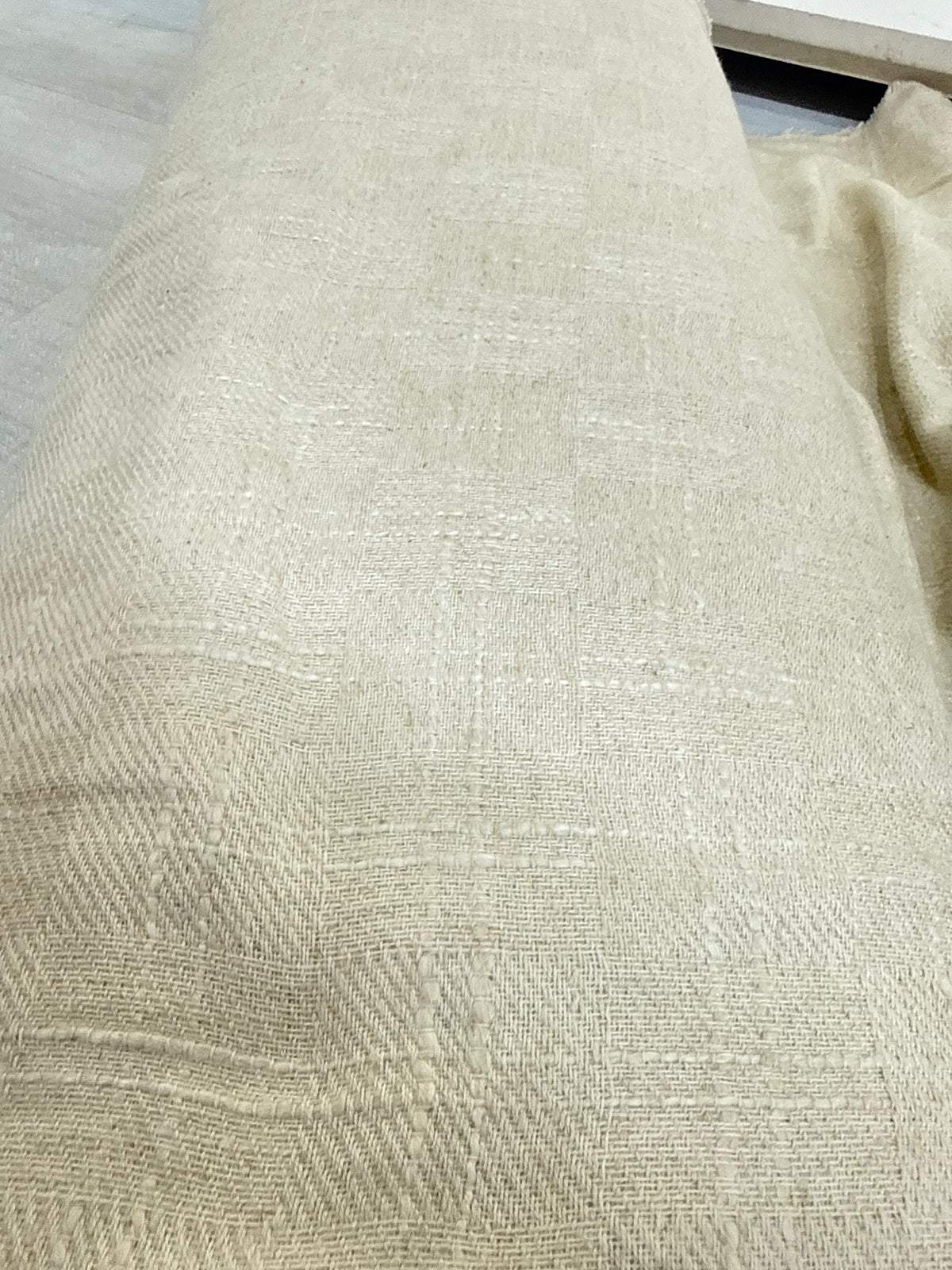Natural Solid Poly Cotton Slub Fabric TRN-29973