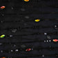 Black Cut Dana Rhinestone Turkish Work Embroidery Net Fabric