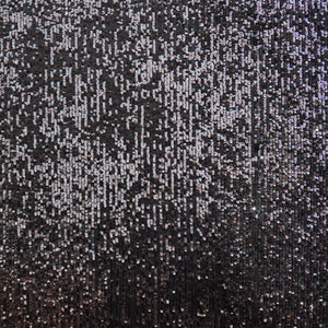 Black Golden Ombre Heavy Sequins Embroidery Net Fabric