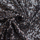 Black Golden Ombre Heavy Sequins Embroidery Net Fabric
