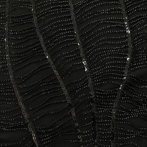 Black imported Cut Dana Handcrafted Embroidery Net 15122