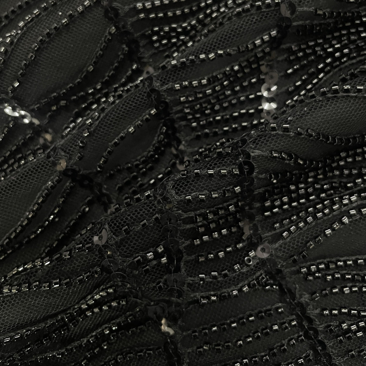 Black imported Cut Dana Handcrafted Embroidery Net 15122