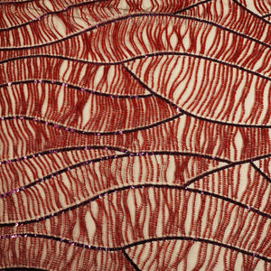Brown Imported Cut Dana Handcrafted Embroidery Net Net CF-15123