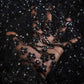 Premium Black Rice Beads CutDana Handcrafted Embroidery Net Fabric