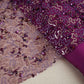 Purple Abstract Sequins Cut Dana Embroidery Net 15143