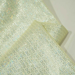Cream Gold Lurex Embossed Satin CF-15158  