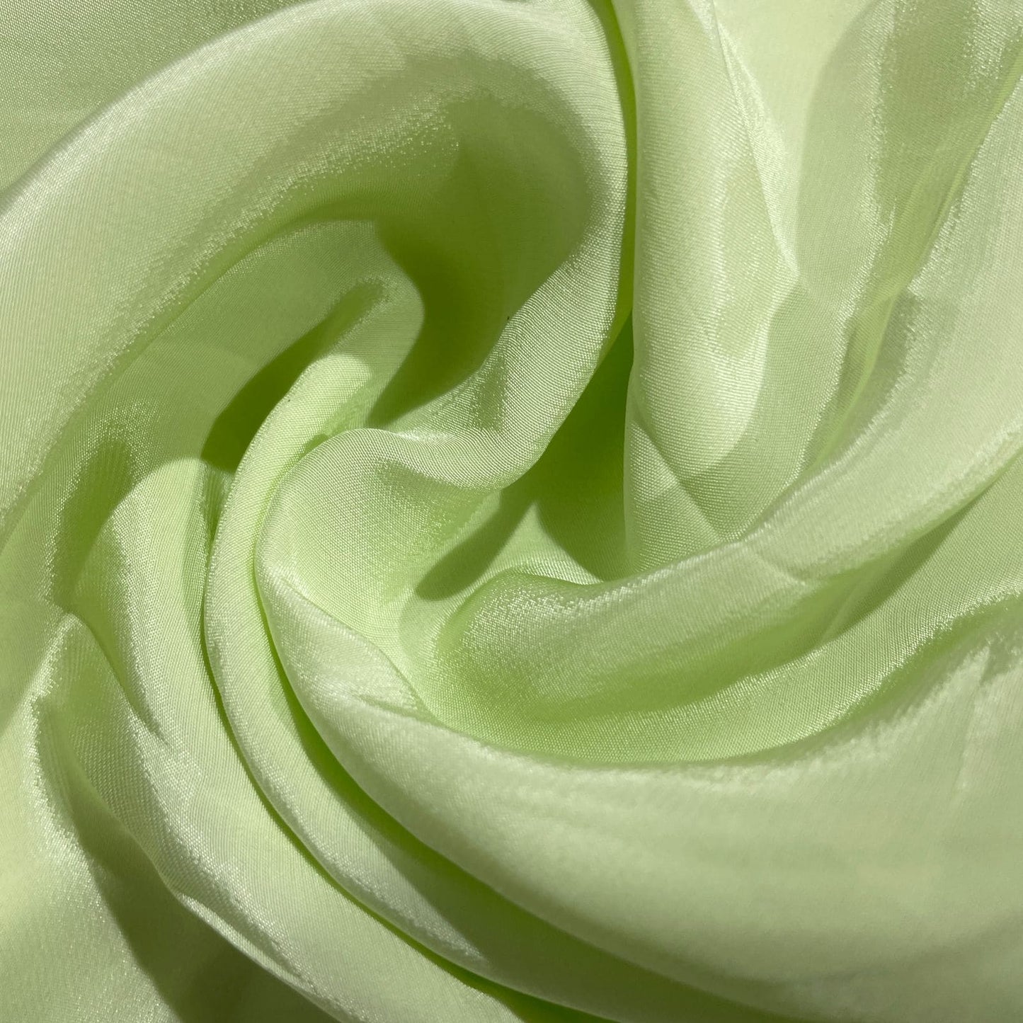Lime Green Solid Natural Crepe Fabric 19716