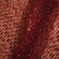 Maroon Pearl Sequins Cut Dana Embroidery Net HFS-15382