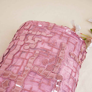 Exclusive Pink Sequins Metallic Net Fabric - TradeUNO