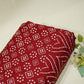 Red Bandhani Embroidery Mini Silk VC-15414
