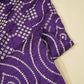 Purple Bandhani Embroidery Mini Silk VC-15417