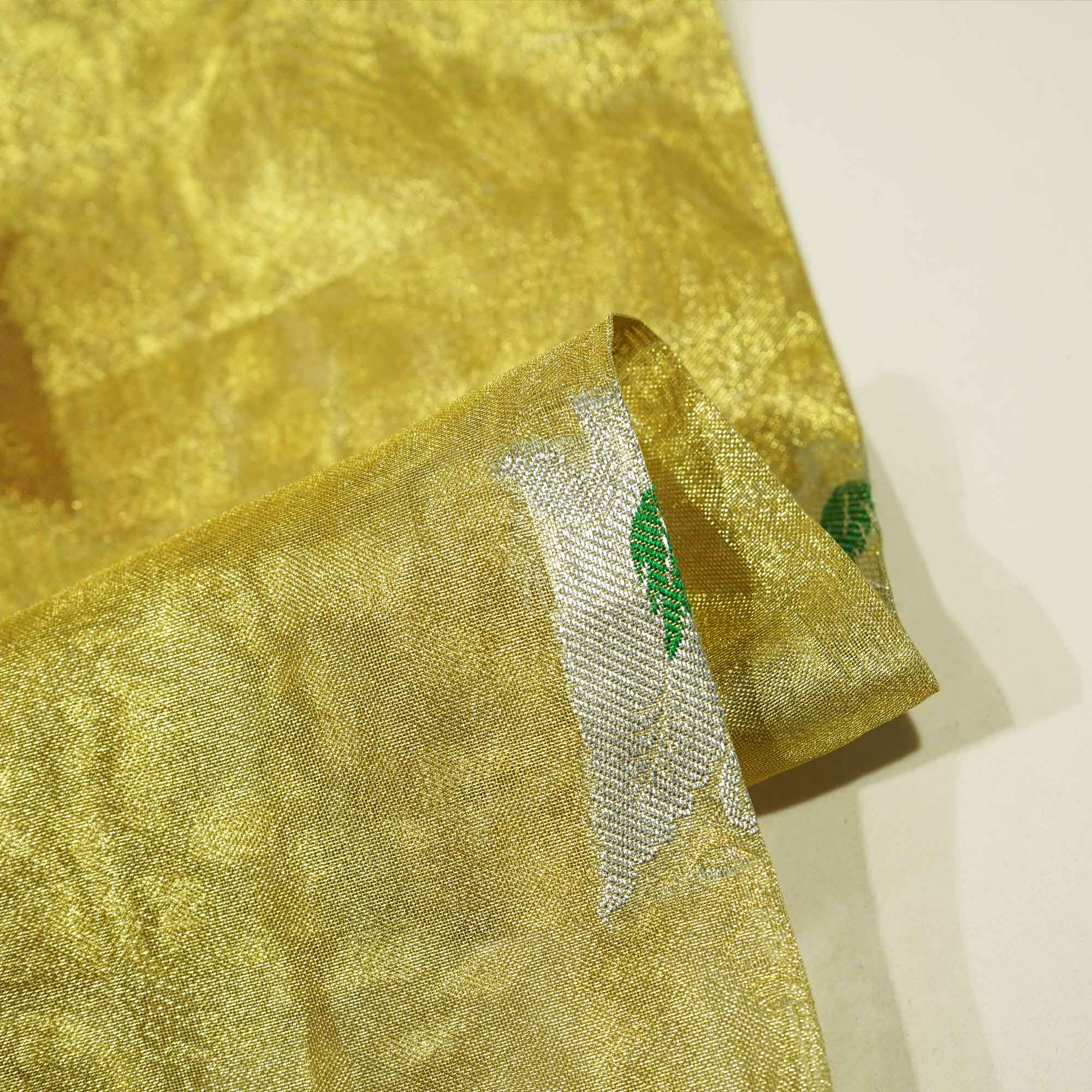Bright Gold Buti Banarasi Jacquard Tissue KRE-15476