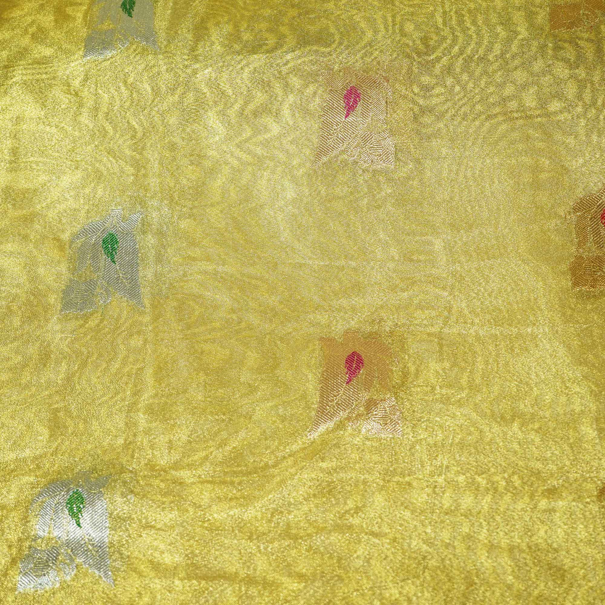 Bright Gold Buti Banarasi Jacquard Tissue KRE-15476