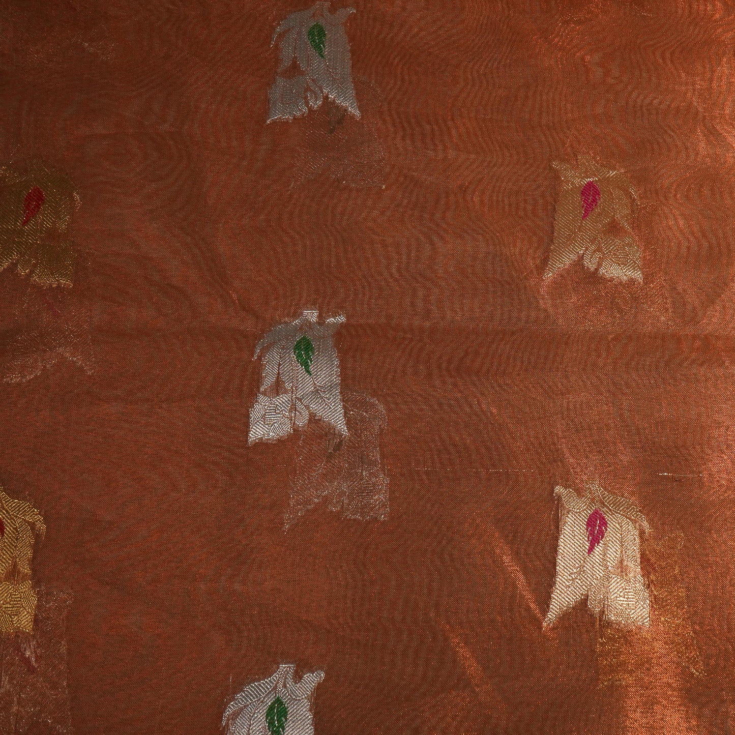 Copper Gold Buti Banarasi Jacquard Tissue KRE-15481