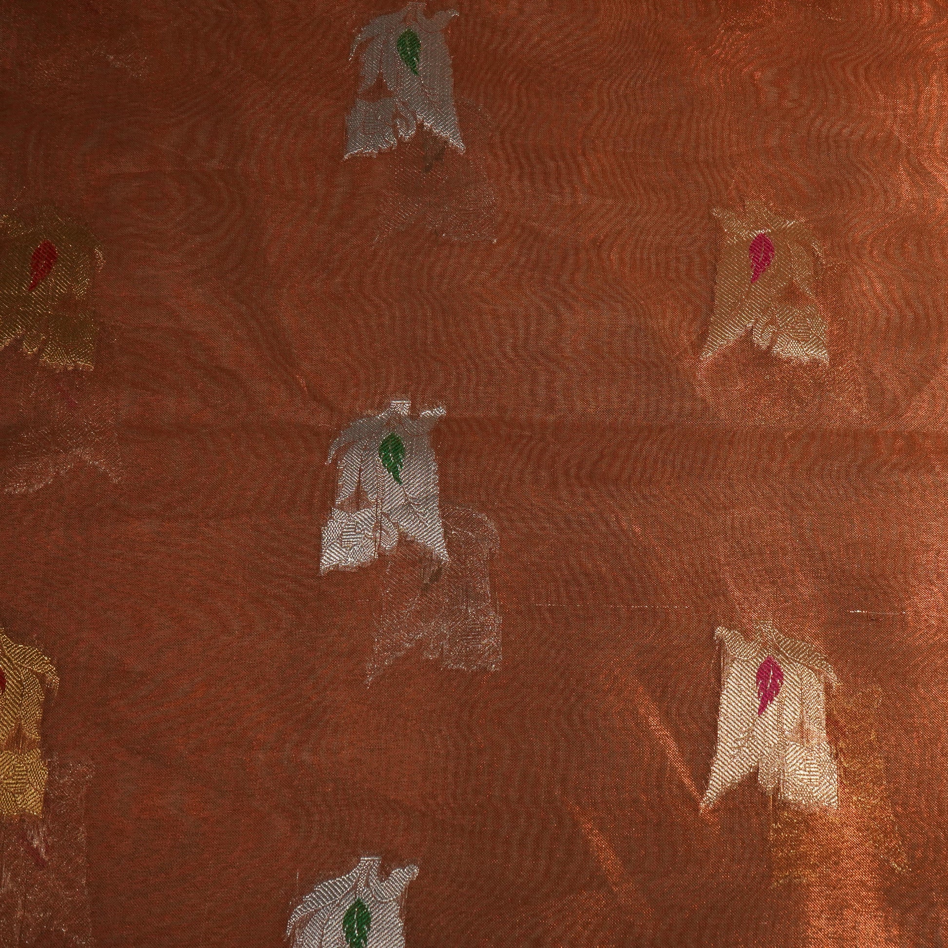 Copper Gold Buti Banarasi Jacquard Tissue KRE-15481