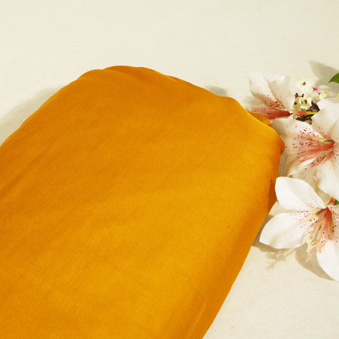 Mustard Yellow Solid Bemberg Silk Fabric KC-15491