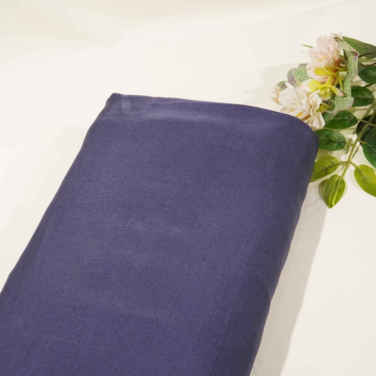 Steel Blue Solid Bemberg Silk KC-15496 - TradeUNO