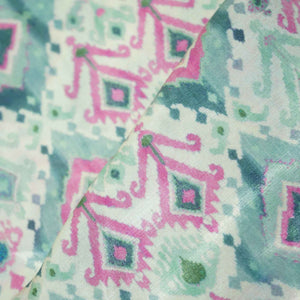 Grey Multicolor Ikkat Print Bemberg Gajji Silk GT-15562