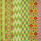 Light Green Blue Multicolor Ikkat Print Bemberg Gajji Silk GT-15580