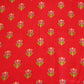 Red Floral Print Bemberg Gajji Silk GT-15583