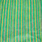 Green Yellow Stripes Floral Print Bemberg Gajji Silk GT-15586