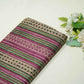 Purple Green Stripes Floral Print Bemberg Gajji Silk GT-15587