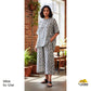 Off White Grey Geometrical Cotton Chanderi Fabric 15616
