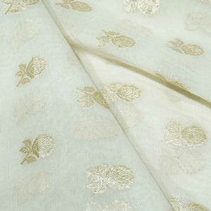 Off White Floral Buti Dyeable Chanderi KRE-15622  
