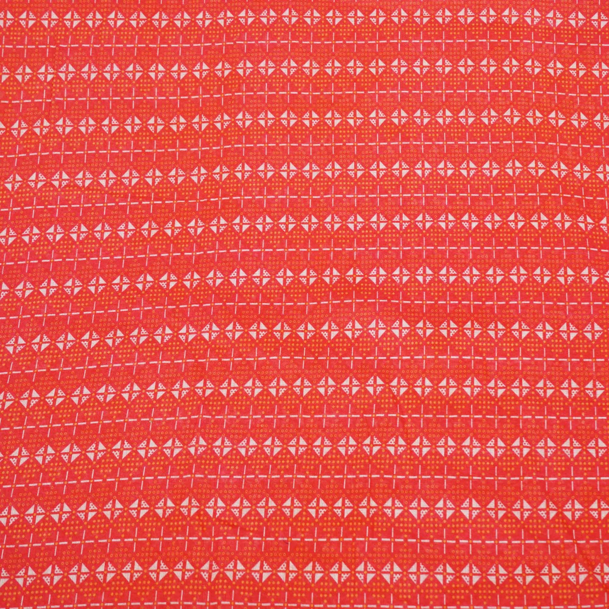 Pink Geometrical Print Cotton Mulmul GT-15652