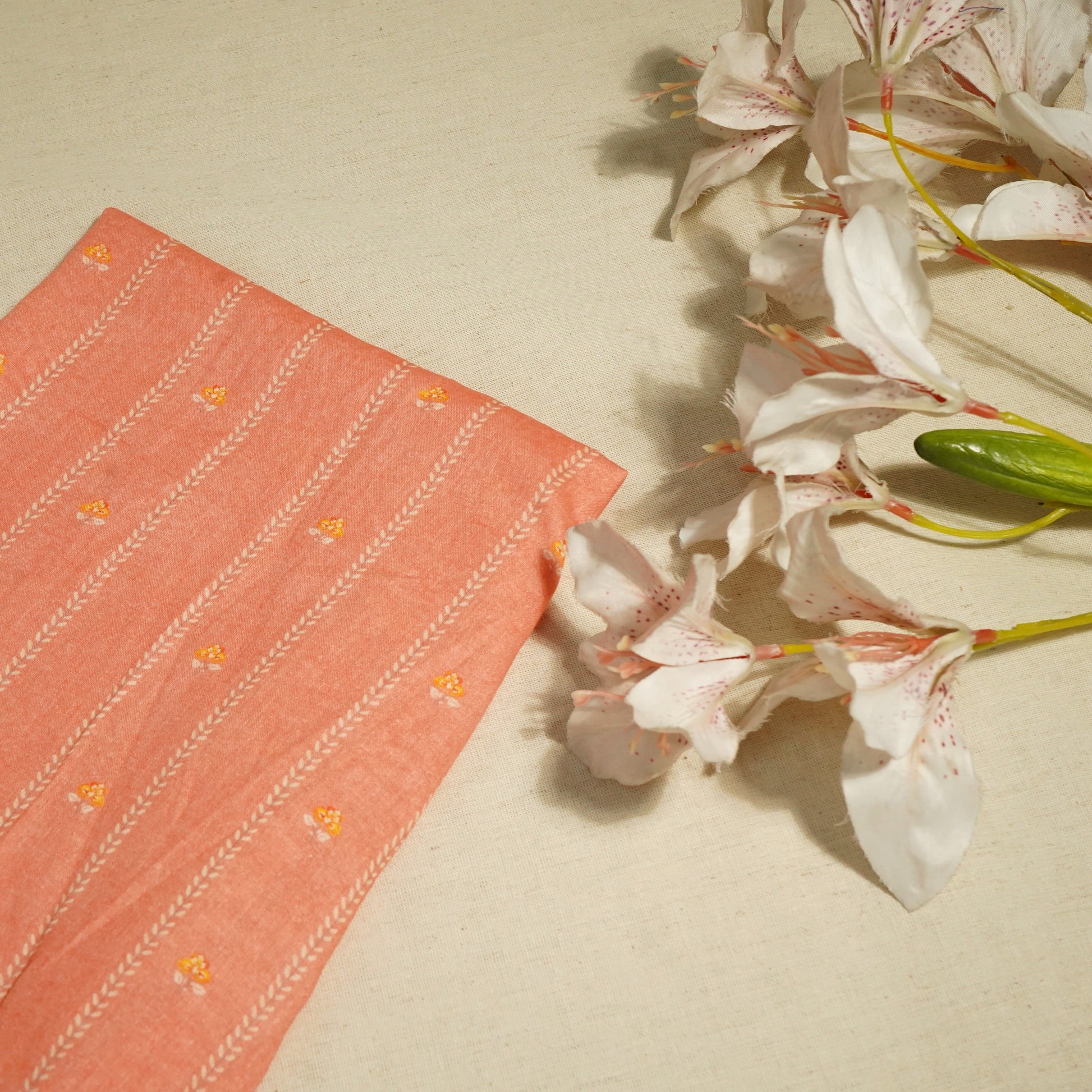 Light Pink Traditional Print Cotton Mulmul GT-15685