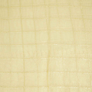 Gold Zari Check Border Work Tissue Organza DF-15706
