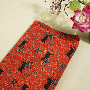 Red Pichwai Print Muslin SSF-15720