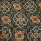 Blue Multicolor Traditional Border Print Muslin SSF-15726