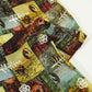 Mustard Yellow Multicolor Sequins Border Embroidery Organza KF-15751