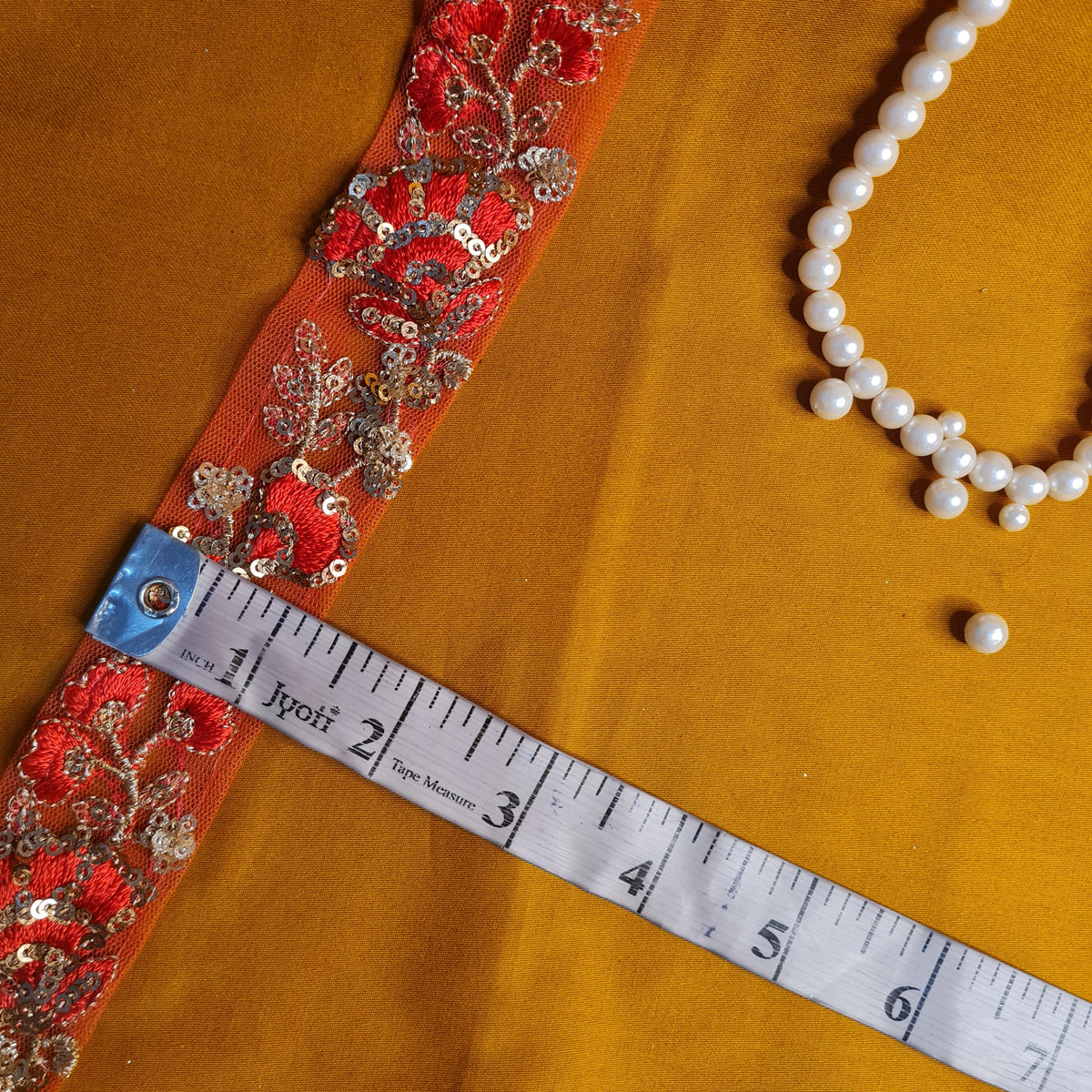 Premium Pink Sequins Embroidery Lace